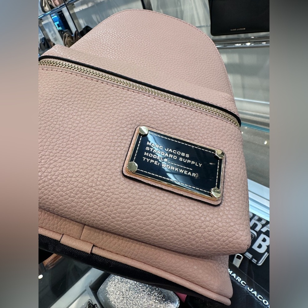 NWT! NEW! Marc Jacobs Leather Backpack -Small Blush Rose Pink Women - Picture 2 of 7